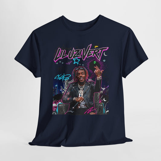 Lil Uzi — Retro Neon Rap Portrait T-Shirt