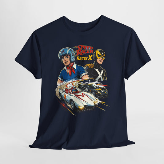 Speed Racer Vintage Racing Tee — "Speed Racer Racer X" Graphic T-Shirt