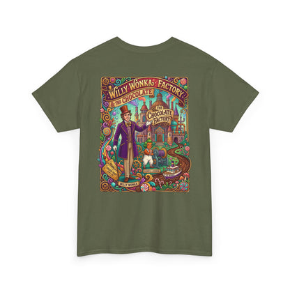 Willy Wonka Factory Graphic Tee — Vintage Chocolate Factory Illustration
