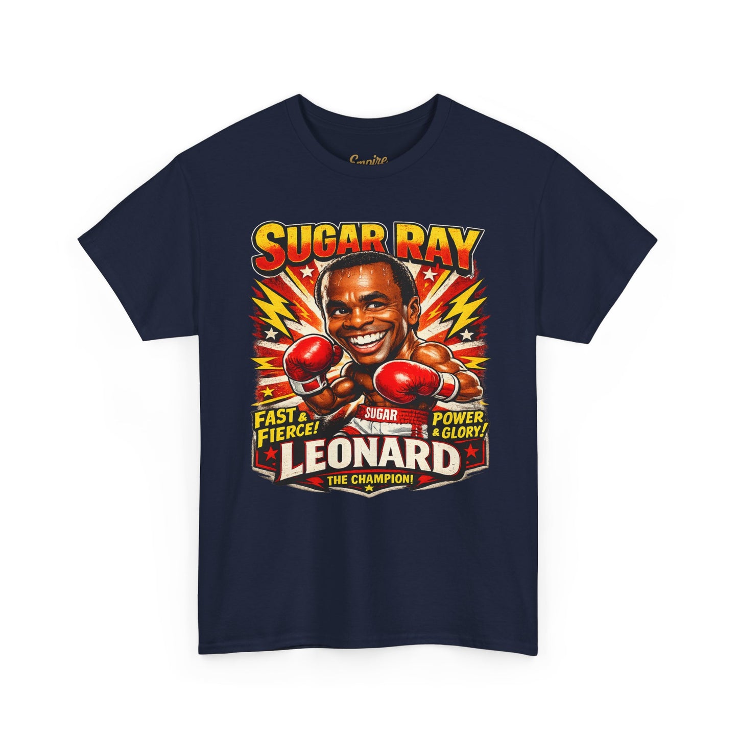 Vintage Boxing Champion Tee – “Sugar Ray Leonard” Graphic Shirt