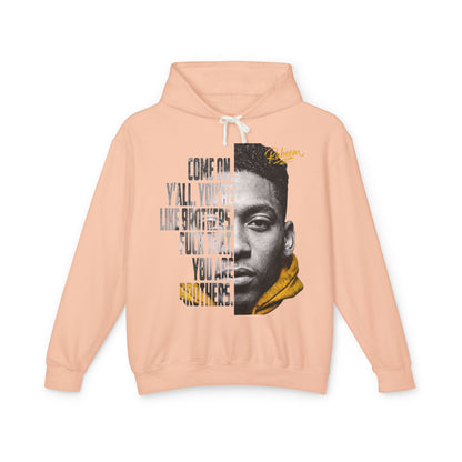 Raheem "Juice" Quote Hoodie – 'Come On Y'all You're Like Brothers' Graphic Hoodie