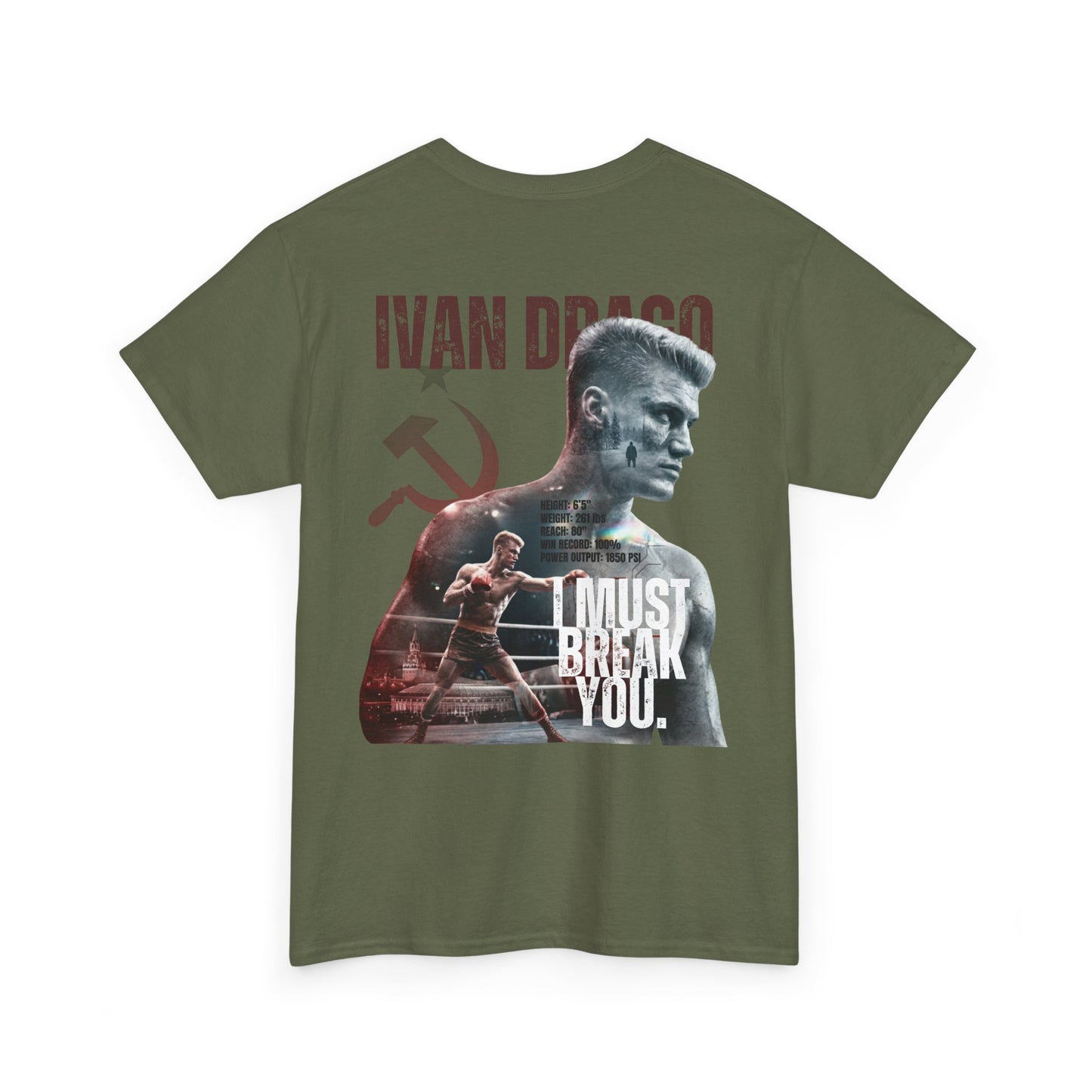 Ivan Drago Boxing Tee — "I Must Break You" Rocky Tribute T-Shirt