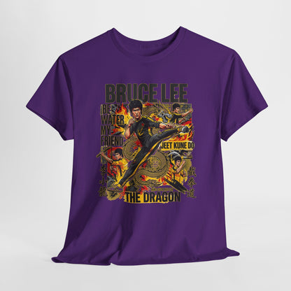 Bruce Lee Dragon Graphic Tee — Martial Arts Vintage Poster T-Shirt