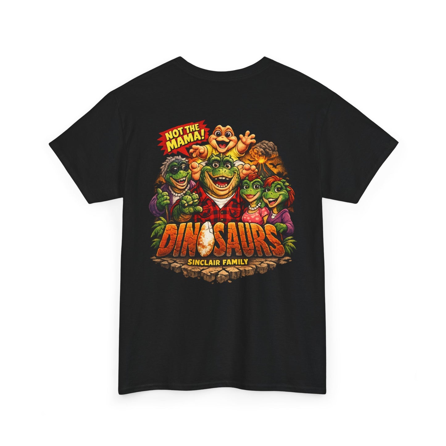 Dinosaurs Family Graphic Tee — 'Not the Mama' Retro Dino T-Shirt