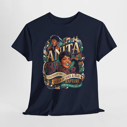 Anita Baker Tribute T-Shirt — Queen of Soul & R&B Vintage Portrait Tee
