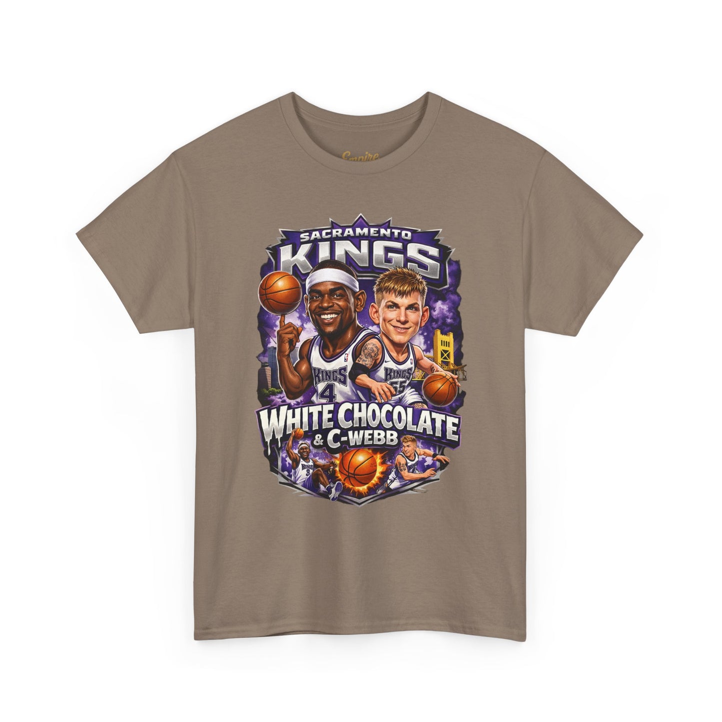 Sacramento Kings 'White Chocolate & C-Webb' Basketball Tee