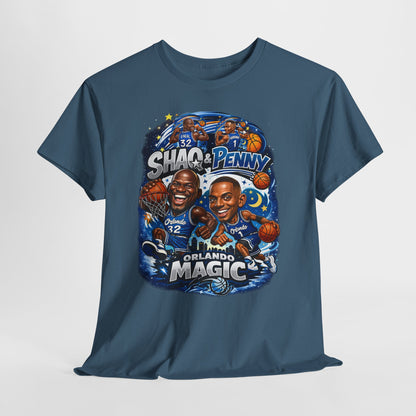 Orlando Magic Basketball Tee — Shaq & Penny Retro Cartoon Design