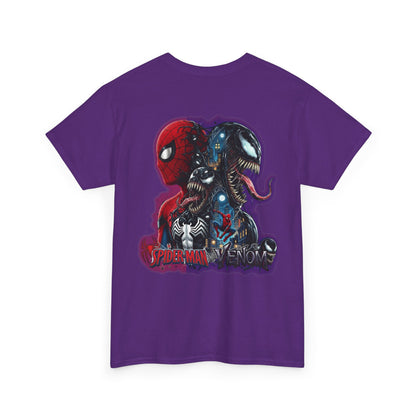 Spider-Man vs Venom Graphic Tee — Superhero Back Print