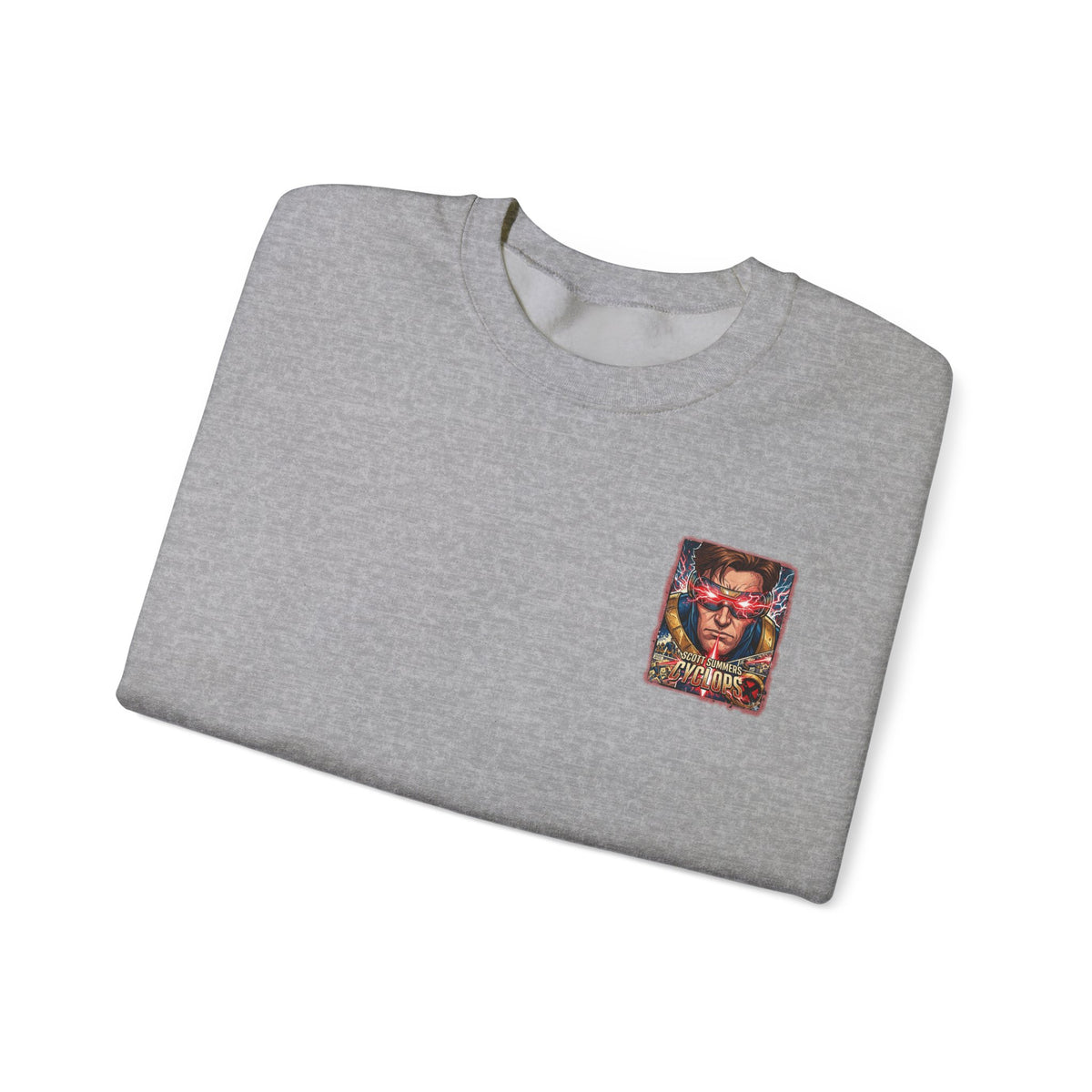Cyclops Graphic Sweatshirt — Retro X‑Men Laser Portrait Crewneck