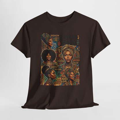 Retro Soul Collage Tee – Erykah Badu Inspired Graphic T-Shirt