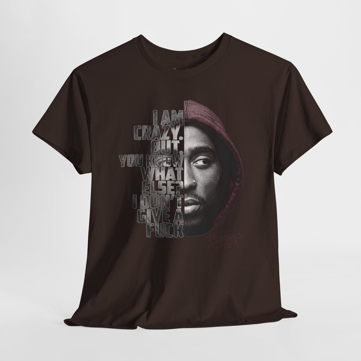 Roland Bishop 'I Am Crazy But You Know What Else I Don't Give A F**k' Hooded Portrait