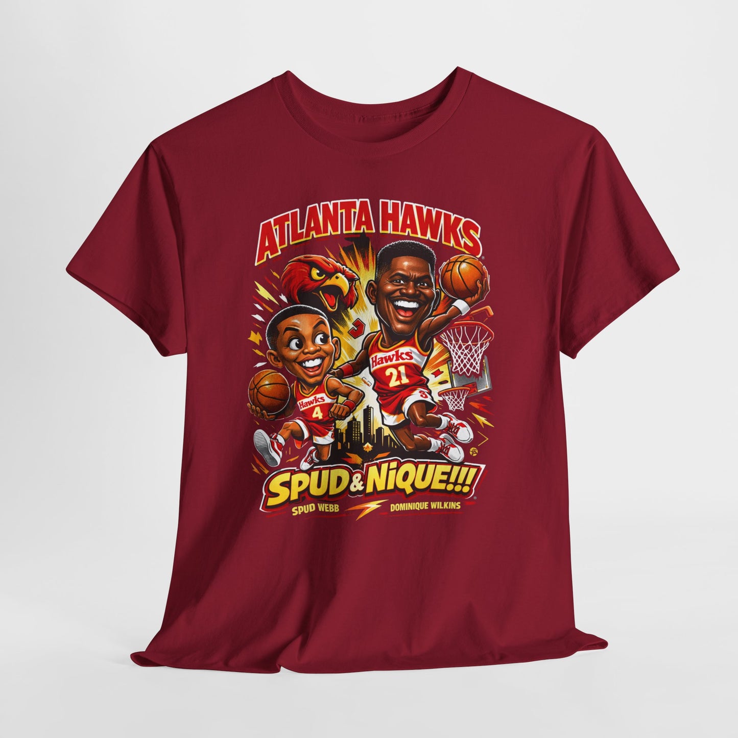 Atlanta Hawks 'Spud & Nique' Graphic Tee — Retro Basketball Fans Shirt