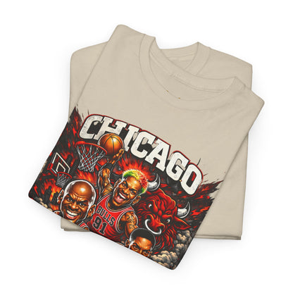 Chicago Bulls Retro Players Graphic Tee — Vintage Basketball Team Shirt