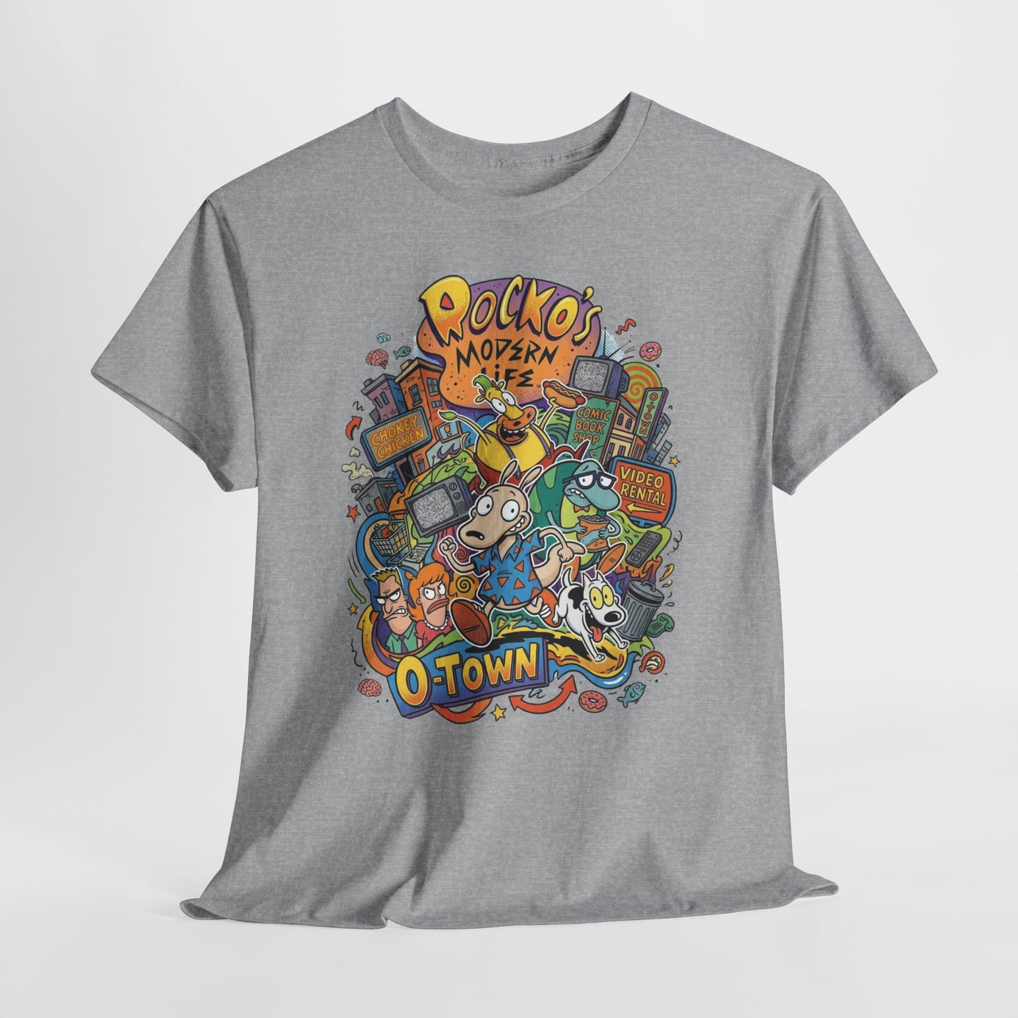 "Rocko's Modern Life: O-Town" Cartoon Retro T-Shirt