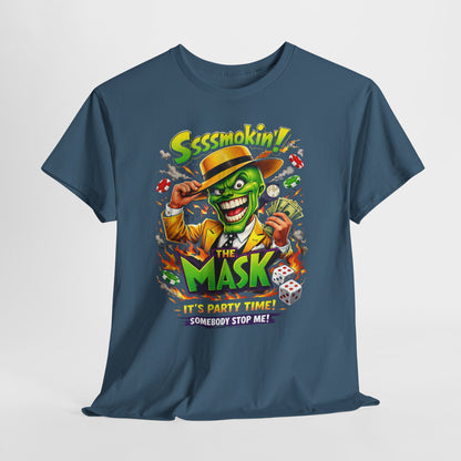 The Mask Graphic Tee — 'Ssssmokin!' Retro Movie Design