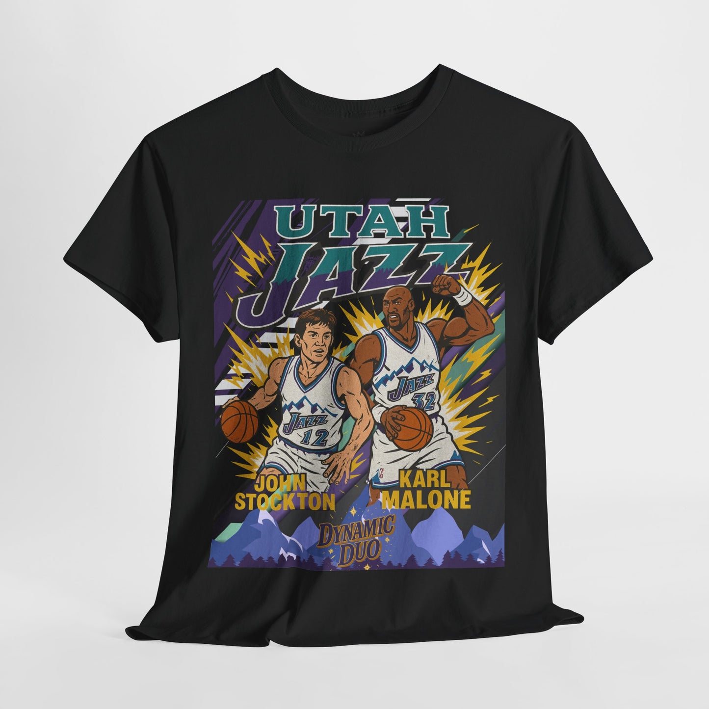 Utah Jazz Basketball Tribute Tee, Unisex Cotton Shirt, NBA Fan Gift, Sports Apparel, Retro Graphic T-Shirt