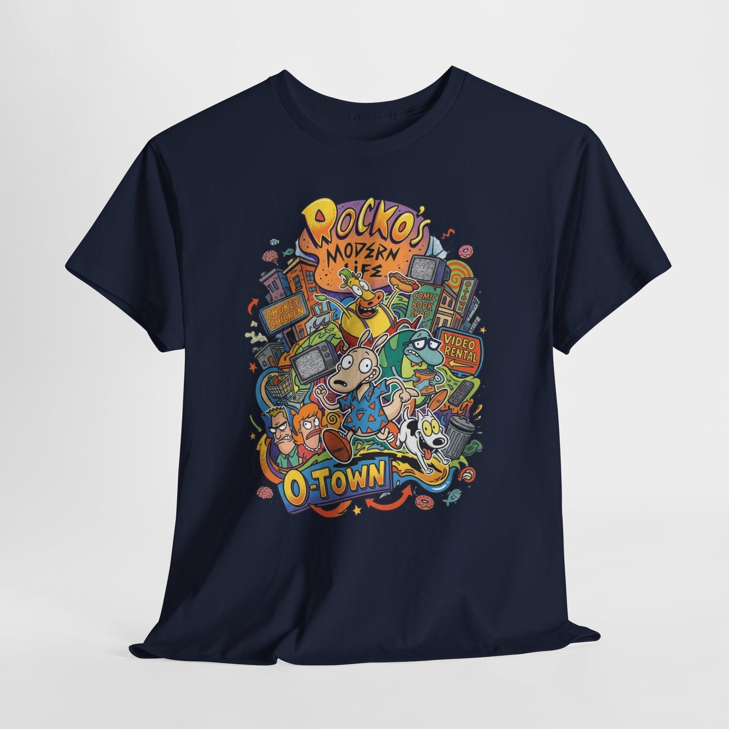 "Rocko's Modern Life: O-Town" Cartoon Retro T-Shirt