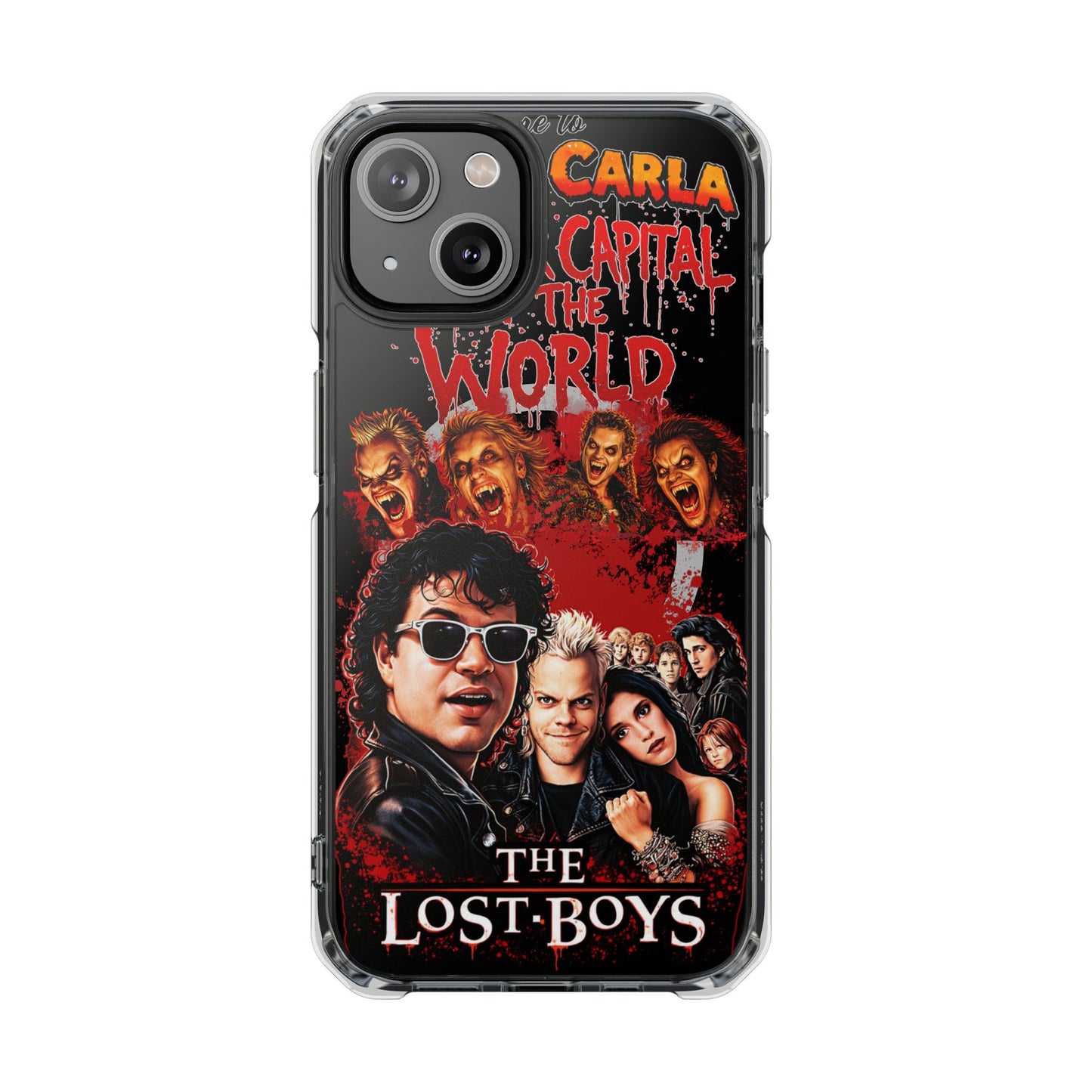 The Lost Boys Clear Magnetic Phone Case – Retro Vampire Movie Collage