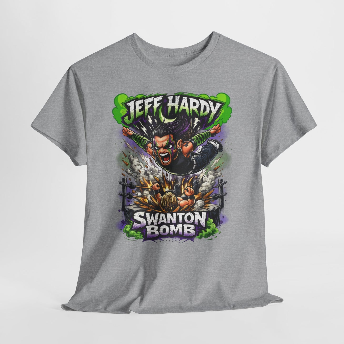 "Swanton Bomb" Graphic Tee — Pro Wrestler Vintage-Style Wrestling Shirt