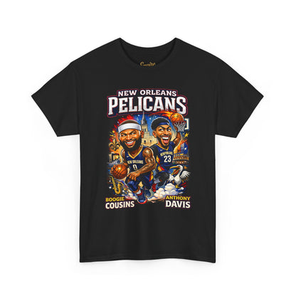 New Orleans Pelicans Basketball T‑Shirt — Boogie Cousins & Anthony Davis Graphic Tee
