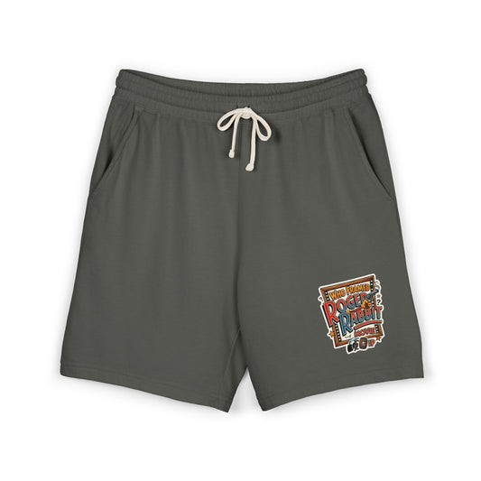 Vintage Retro Roger The Rabbit Sweat Shorts — Graphic Fleece Lounge Shorts