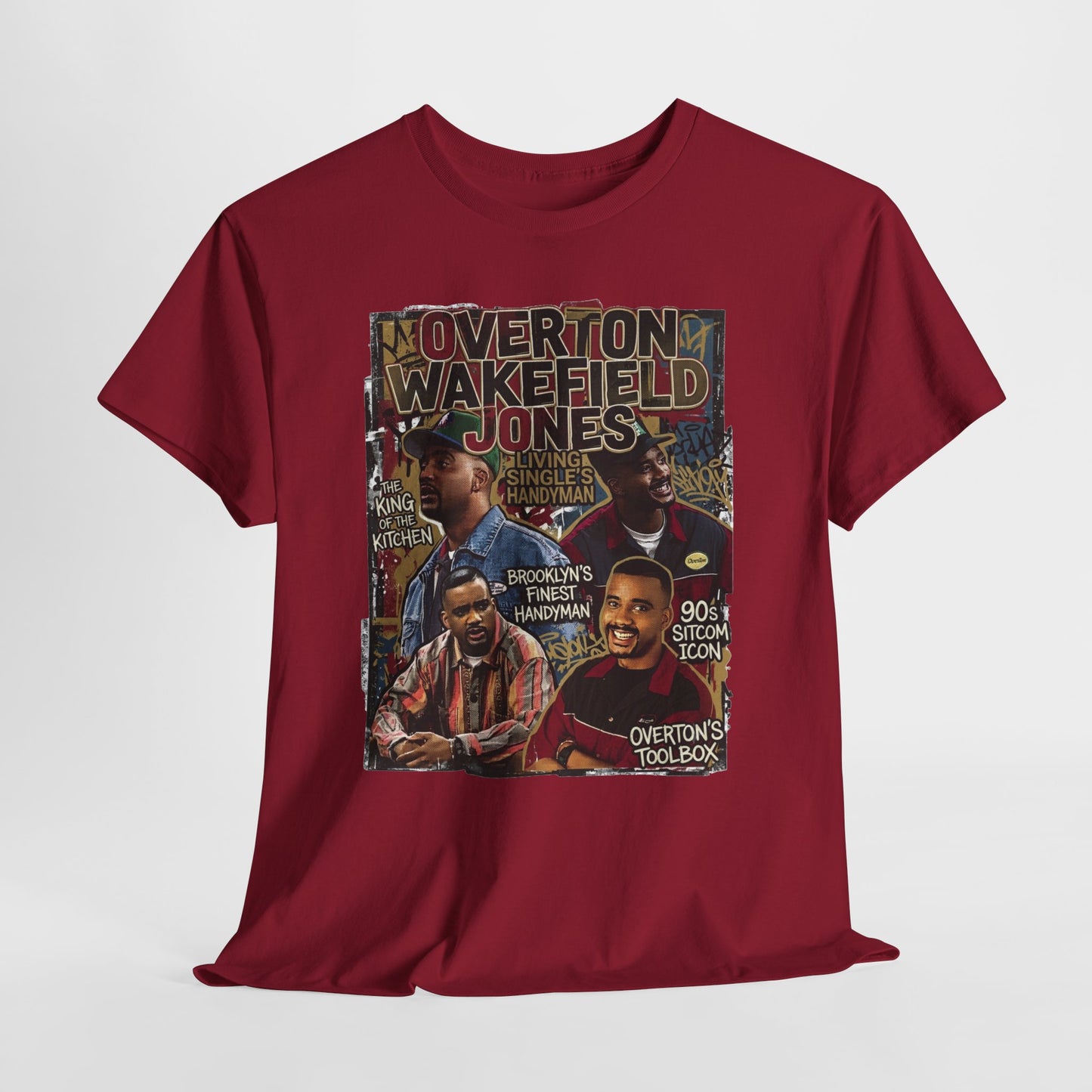 Vintage Living Single Collage T‑Shirt — Overton Wakefield Jones Graphic Tee