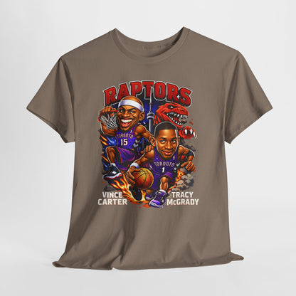 Raptors Basketball Tee — Vintage Cartoon Players Graphic Shirt