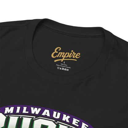 Milwaukee Bucks Retro Player Cartoon Tee — 'Ray Allen' Basketball Graphic T-Shirt
