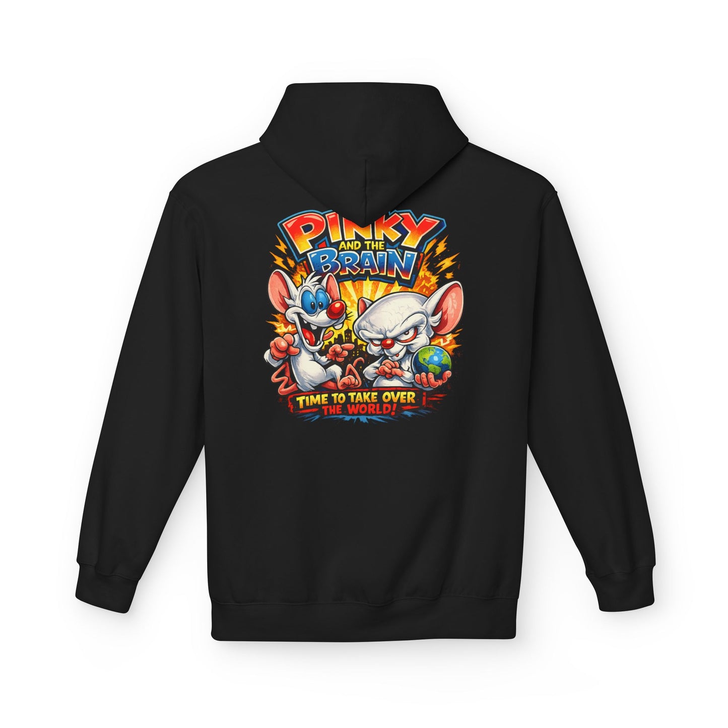 Pinky and the Brain "Time to Take Over the World" Midweight Softstyle Fleece Hoodie