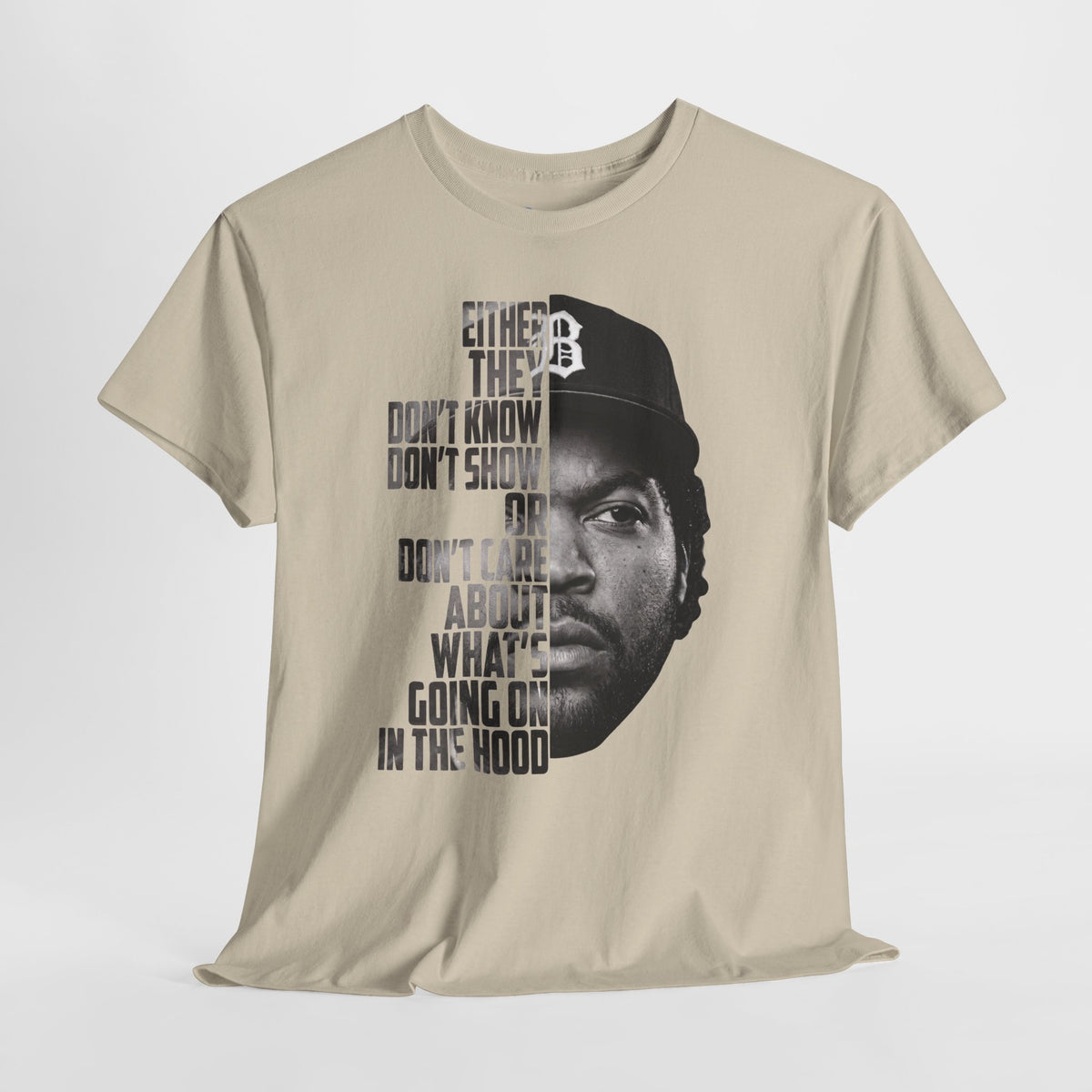 Boyz N The Hood Doughboy Half-Face Portrait with Bold Typography "Either They Don’t Know/Don’t Show"