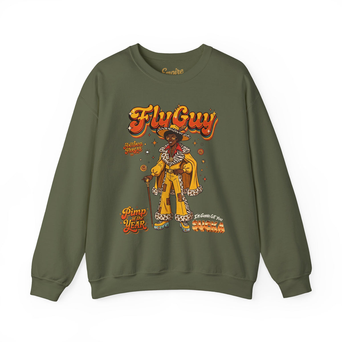 FlyGuy Pimp of the Year Graphic Crewneck Sweatshirt