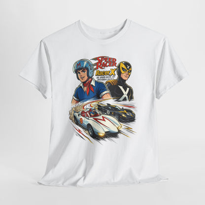 Speed Racer Vintage Racing Tee — "Speed Racer Racer X" Graphic T-Shirt