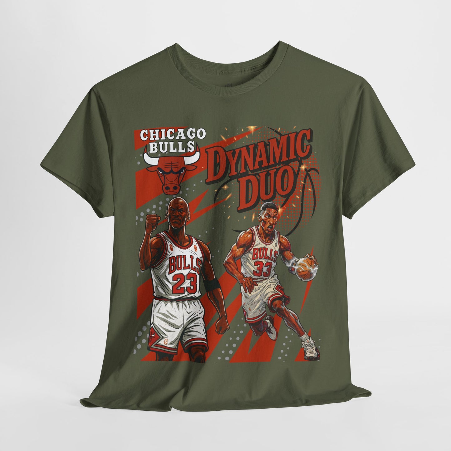 Chicago Bulls Dynamic Duo Tee, Unisex Basketball Shirt, Sports Fan Apparel, Gifts for NBA Lovers, Retro Sportswear