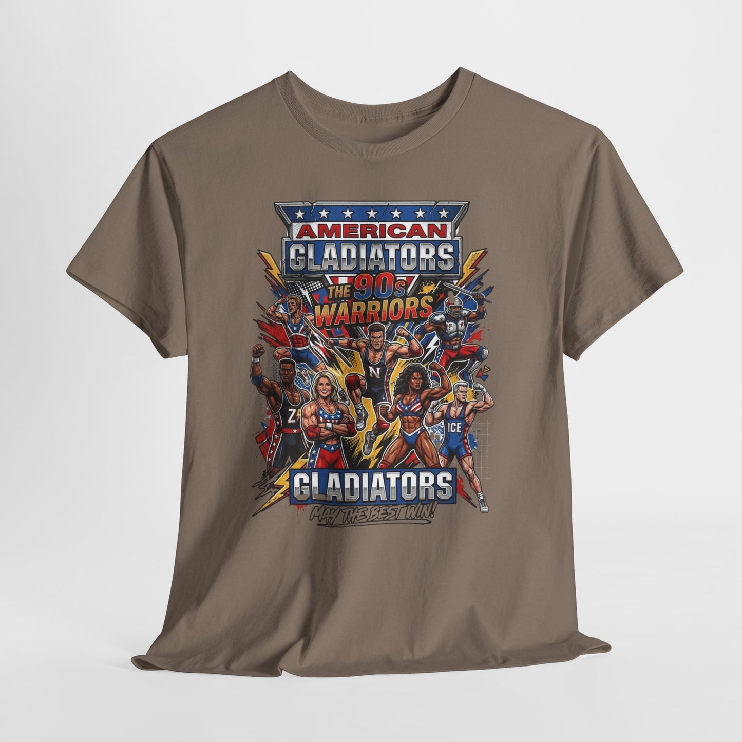 American Gladiators Retro Graphic Tee — Warriors Coliseum Design