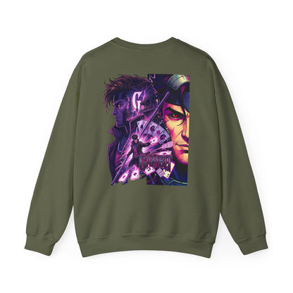 Gambit Inspired Crewneck Sweatshirt — Gambit X Men Graphic