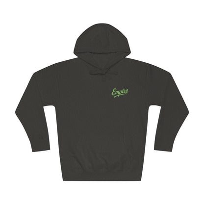 Empire Signature Embroidered Hoodie — Minimal Fleece with Green 'Empire' Logo