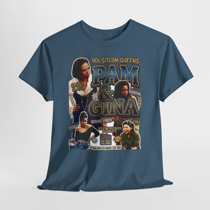 Pam & Gina Throwback Collage T-Shirt — 90s TV Queens Graphic Tee