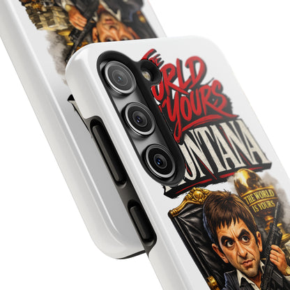 Tony Montana "The World Is Yours" Vintage Caricature Tough Phone Case