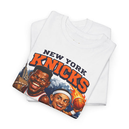 New York Knicks Patrick Ewing & John Starks Retro Basketball Tee