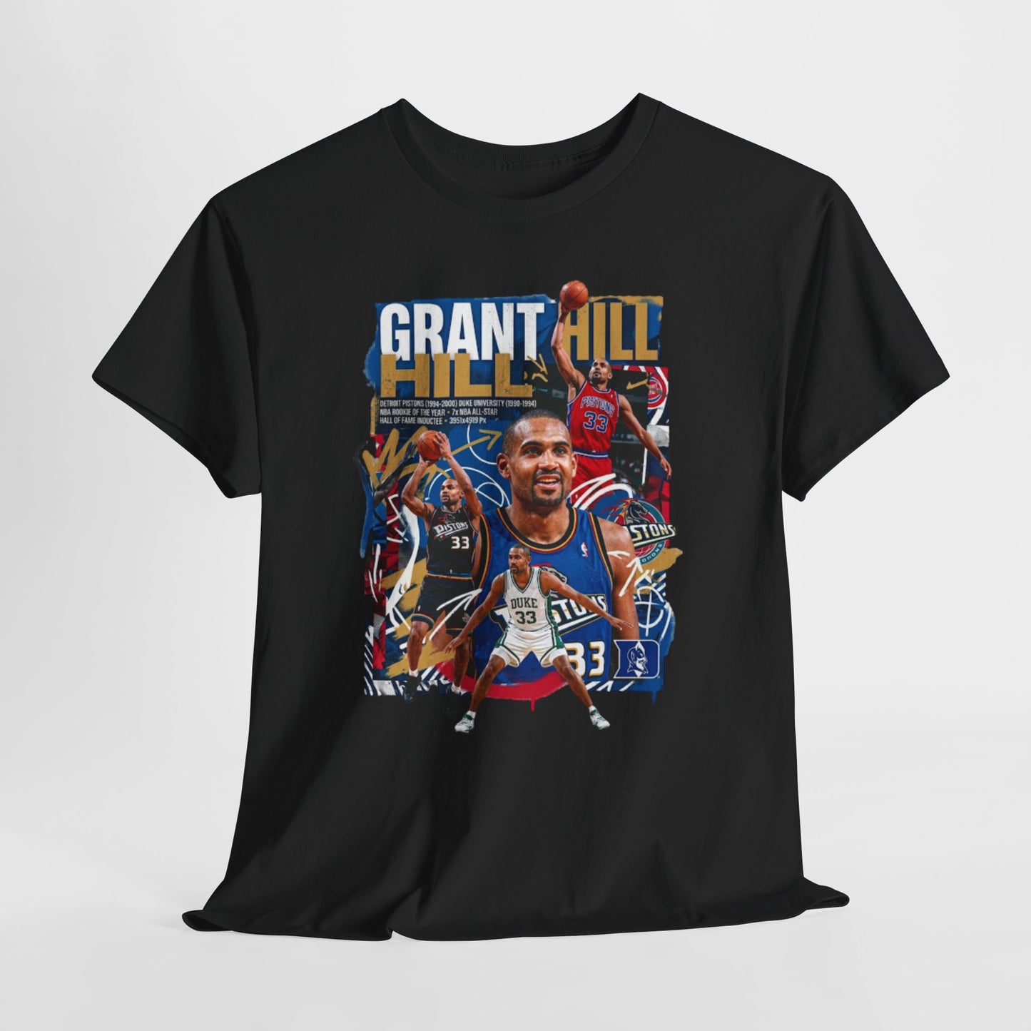 Grant Hill - Retro Basketball Player Collage