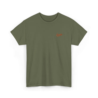 Signature Embroidered Empire Orange Chest Logo T-Shirt
