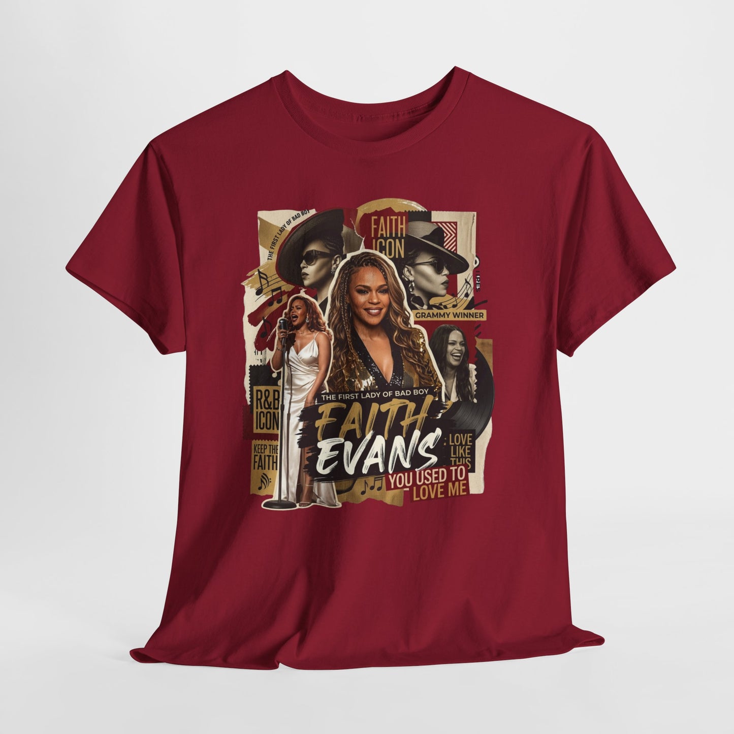Faith Evans Vintage Collage T-Shirt — "You Used To" Music Tribute Tee