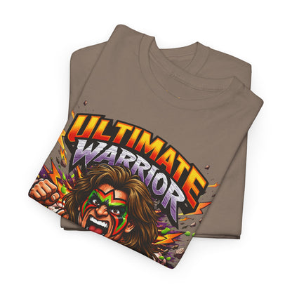 Ultimate Warrior Graphic Tee — Retro Wrestling Mascot T-Shirt