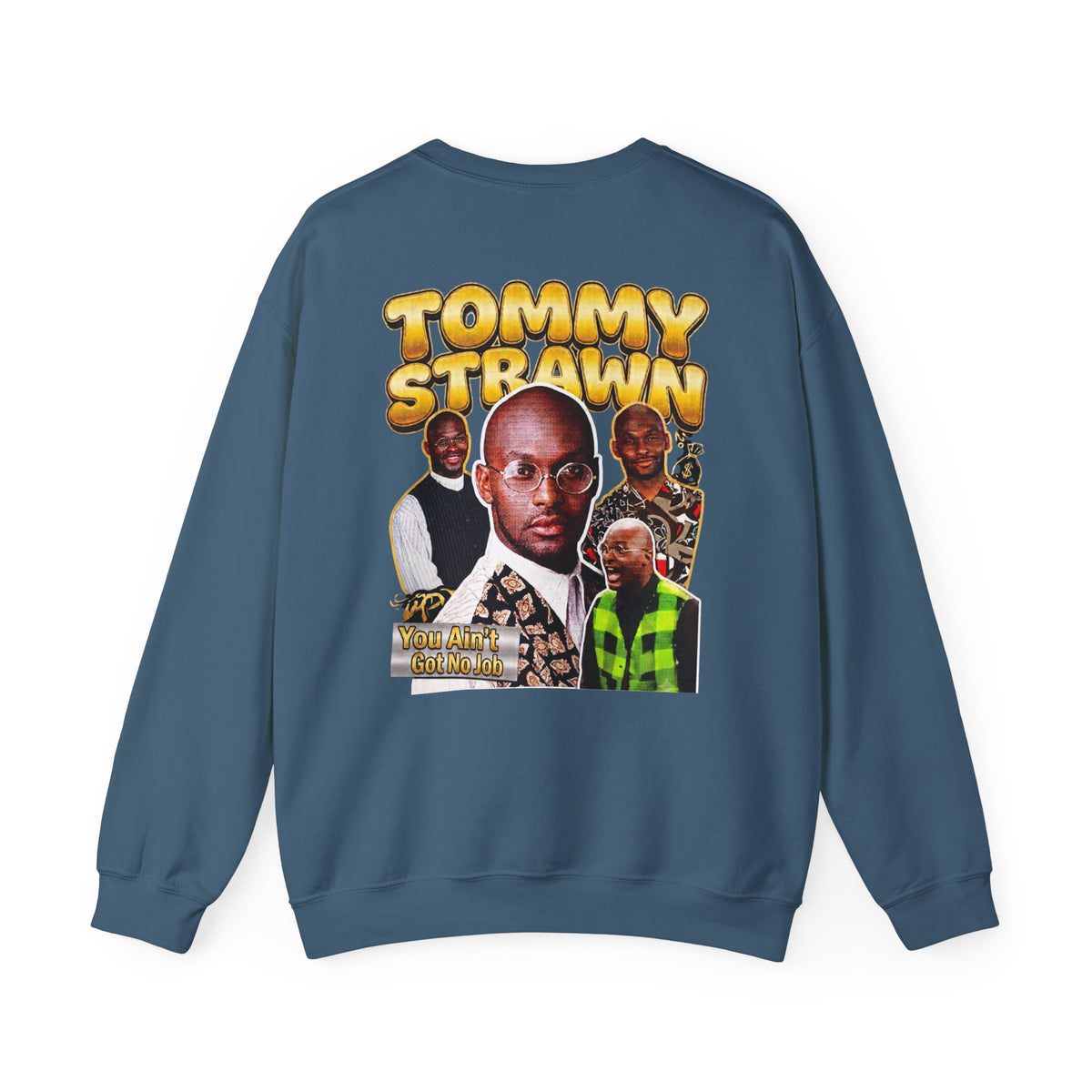 Martin Graphic Crewneck Sweatshirt — Vintage Retro Tommy Strawn Photo Collage