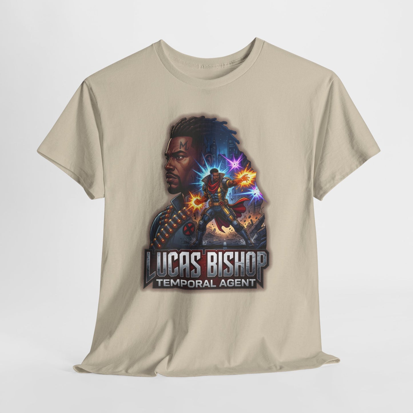 Lucas Bishop Temporal Agent T-Shirt — Retro Sci‑Fi Movie Poster Tee