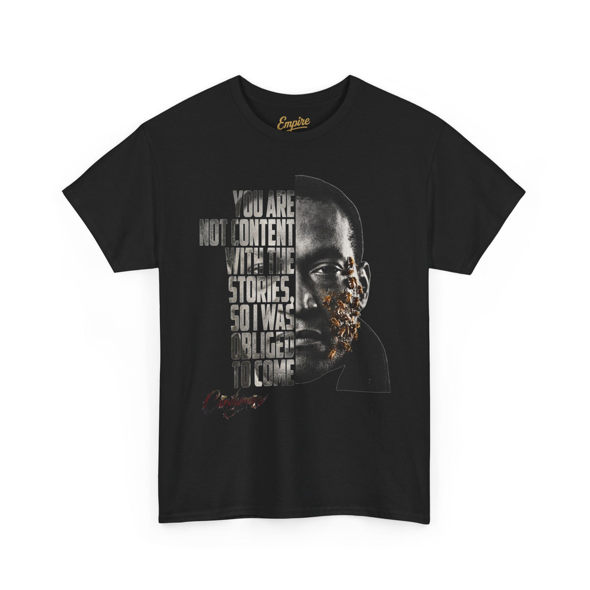 Candyman - I Was Obliged to Come Typography Portrait Graphic T-Shirt