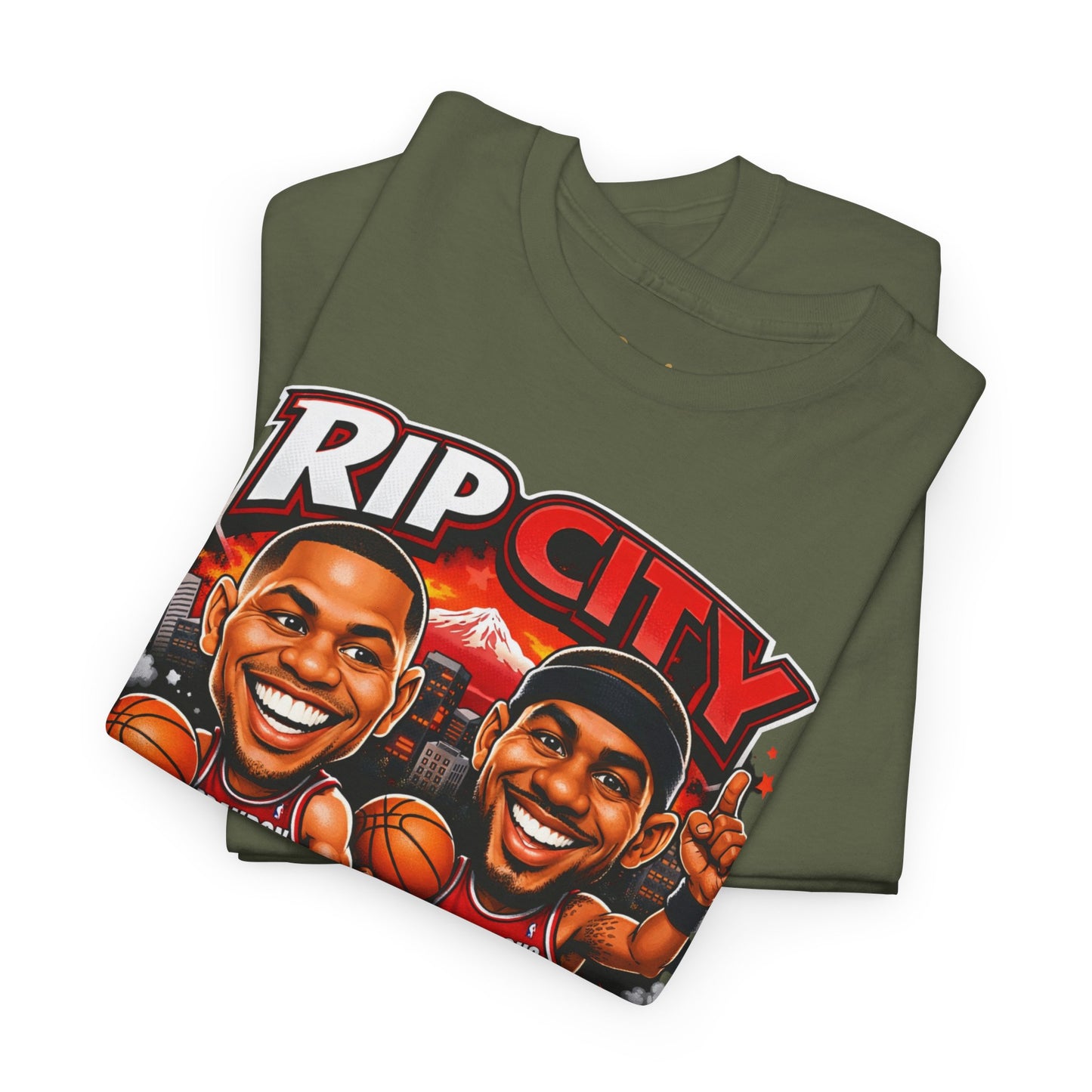 Rip City Basketball T-Shirt — Caricature Trail Blazers Fan Tee