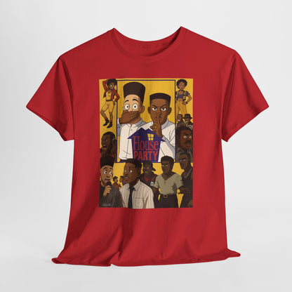 Party House Retro Unisex Heavy Cotton Tee | Vintage Vibe, Casual Wear, Party Shirt, Gift for Friends, Retro Fashion, Unisex T-Shirt