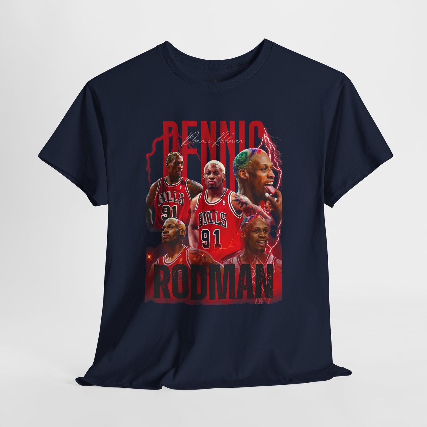 Dennis Rodman Unisex Heavy Cotton Tee - Retro Sports Graphic Tee