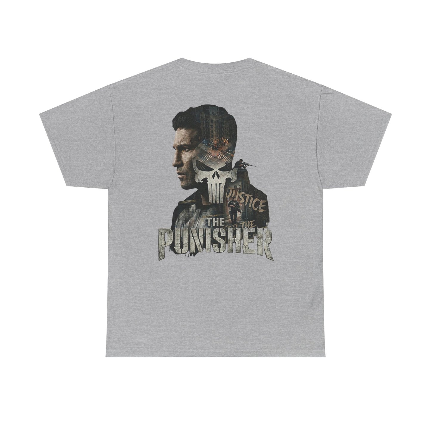 Punisher Graphic Tee — Skull Logo Front & The Punisher Portrait Back